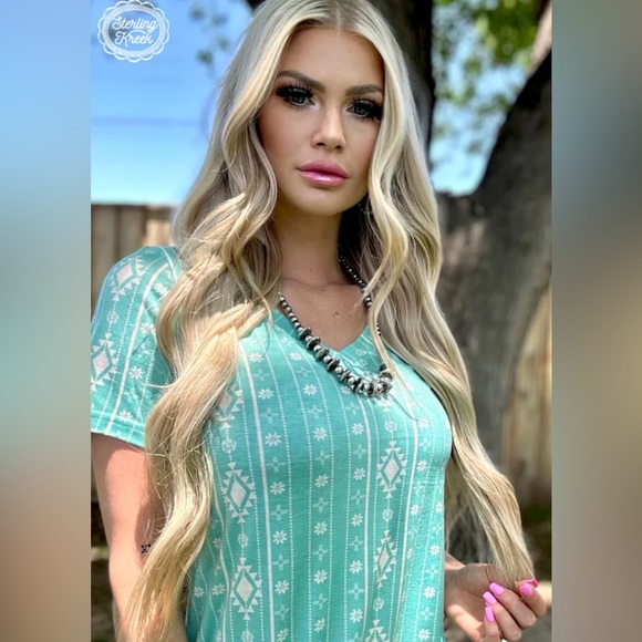 Walking in Turquoise Dress - Picture 3 of 6